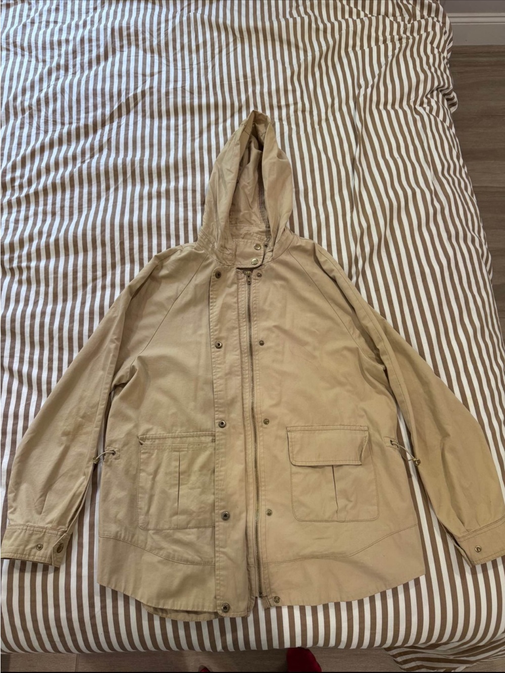 Love Tree Hooded Field Jacket in Khaki